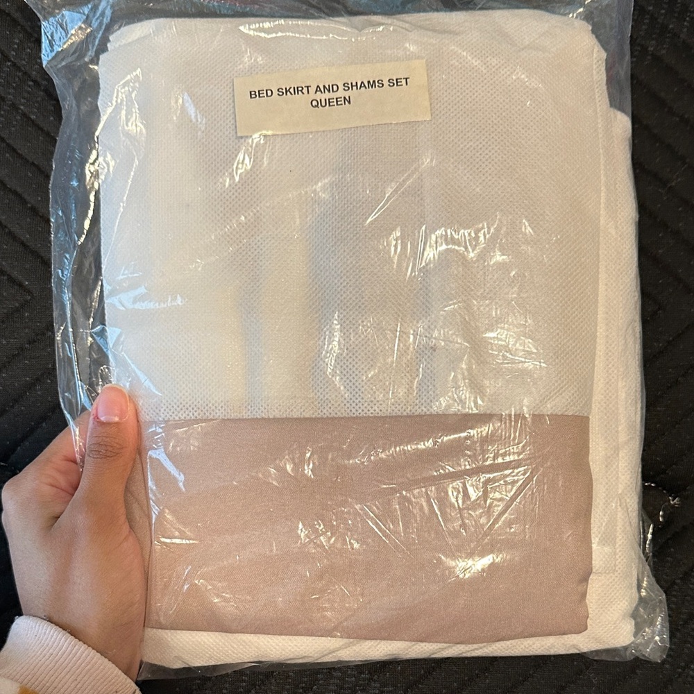 Mauve Bed Skirt and Shams Set